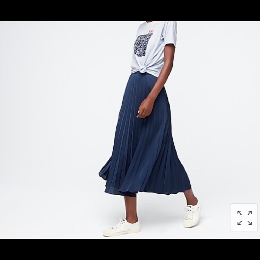 J Crew pleated midi skirt